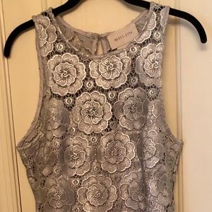 Beautiful BHLDN silver floral dress